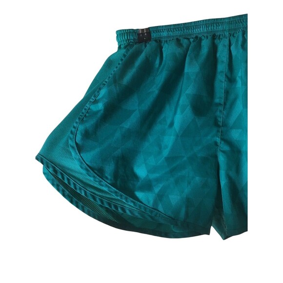 Nike Running Shorts Women's Size Medium Cyan Blue Dri Fit Geometric Stretch - Picture 2 of 6